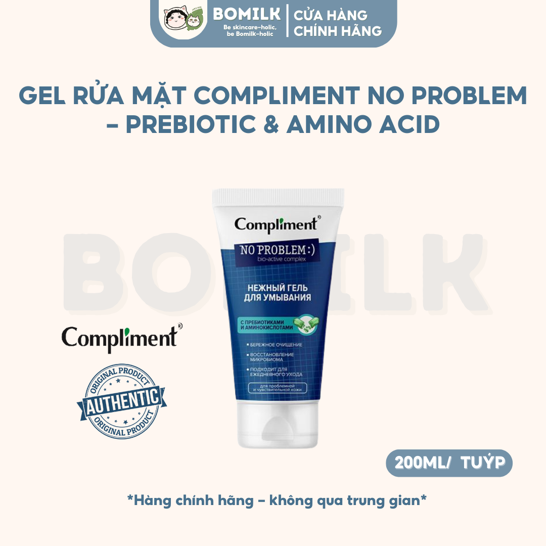 Gel rửa mặt Compliment No Problem - làm sạch da sâu, ngừa mụn