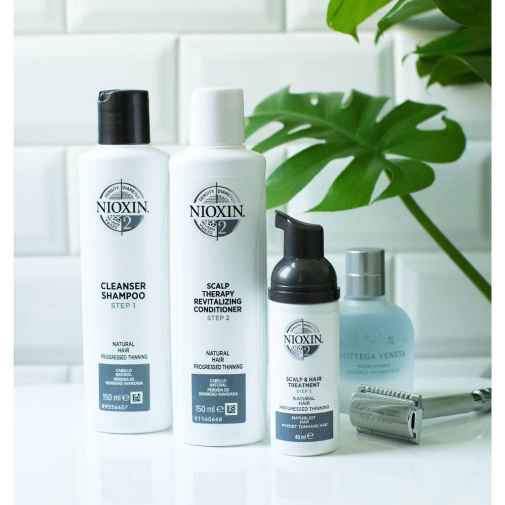 Bộ dầu gội Nioxin TrialKit chống rụng tóc System 2 150ml 2019 ( Natural Hair)