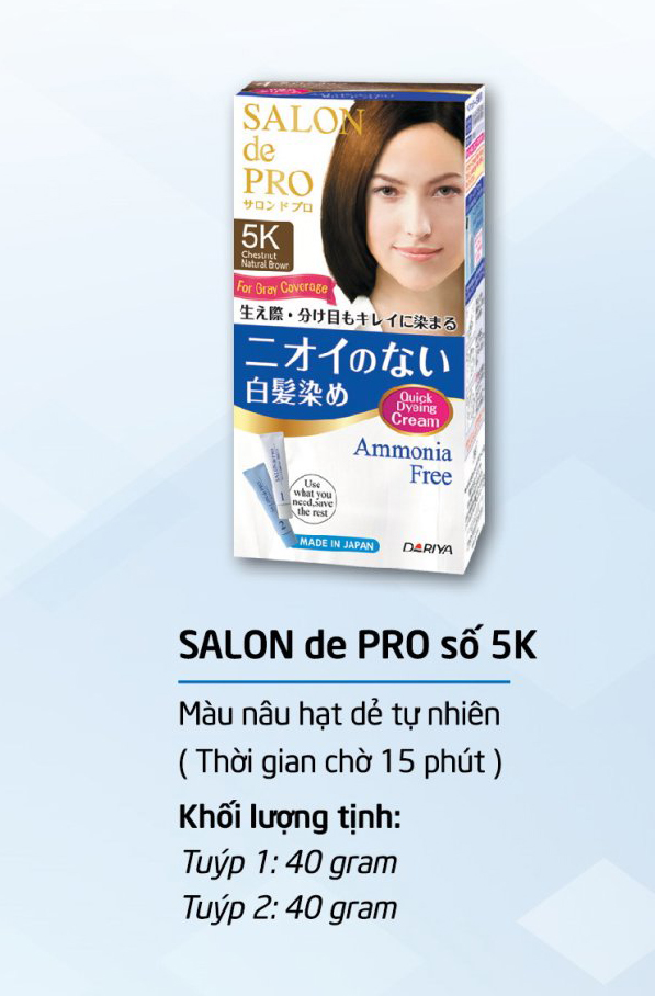 Kem nhuộm tóc phủ bạc Nhật Bản Salon de Pro