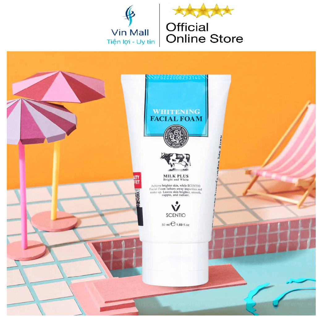 Sữa Rửa Mặt Trắng Da Beauty Buffet Scentio Milk Plus Whitening Facial Foam Thái Lan - Mẫu mới