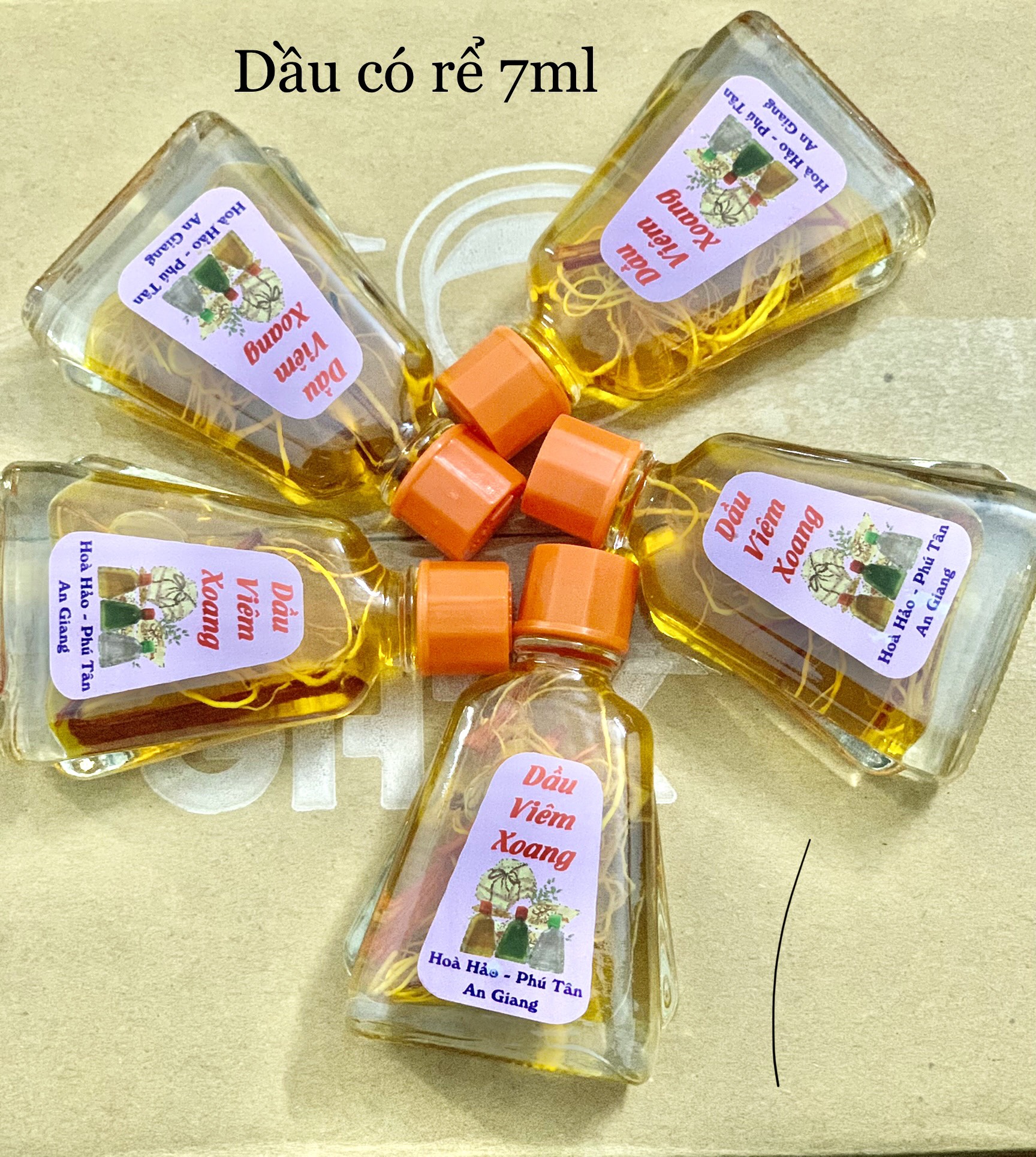 Dầu viêm xoang màu vàng 7ml (combo 5 chai)