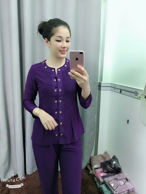 Đồ Lam Đi chùa - Áo Bộ Đi Chùa Thun Lắc