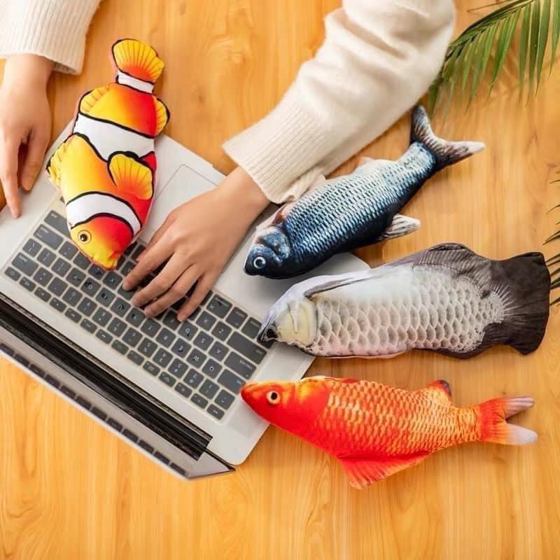 Đồ Chơi Cá Bằng Bông Chạy Bằng Pin