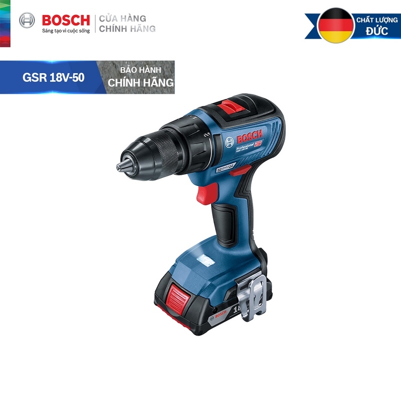 [Trả góp 0%] Máy khoan vặn vít dùng pin Bosch GSR 18V-50