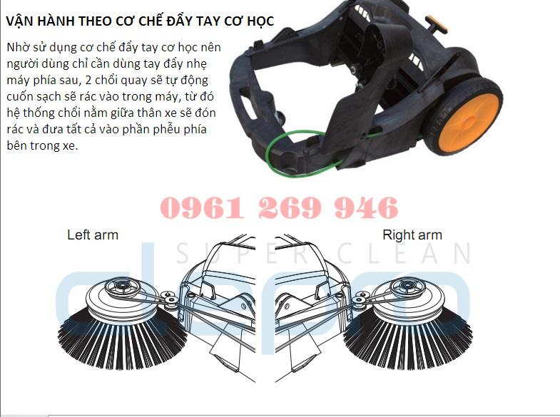 Máy quét rác đẩy tay Clepro CW- 103/2
