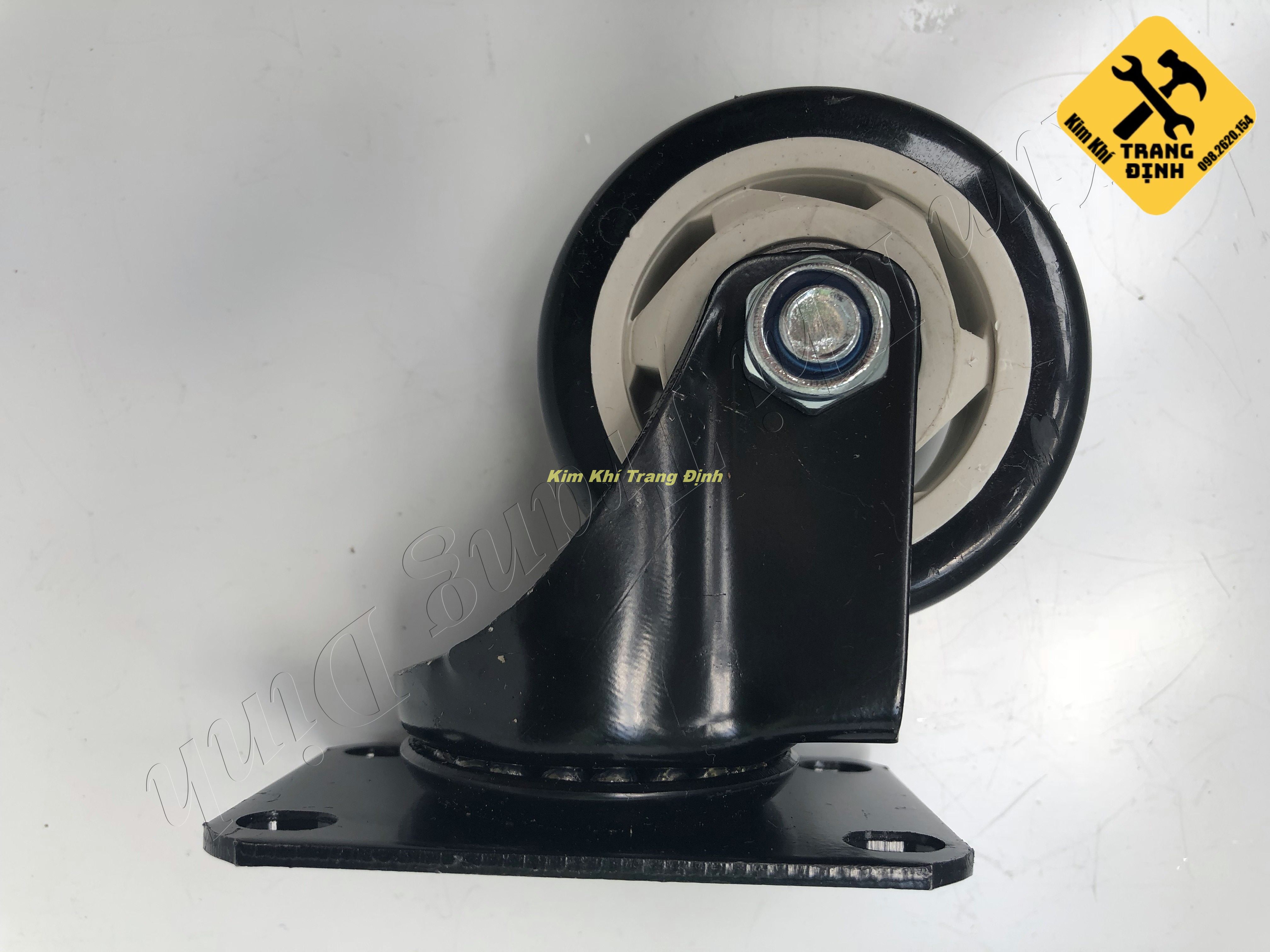 Bánh xe đen viền 4cm5cm6cm7.5cm - 1 chiếc Loại Tốt