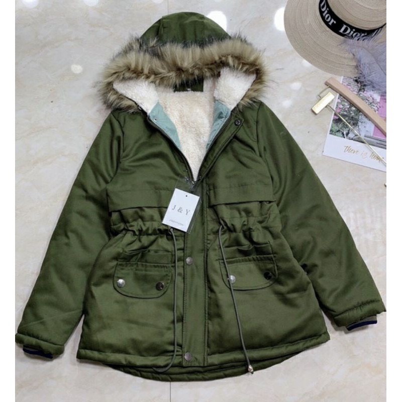 [HCM]ÁO KHOÁC NỮ LÓT LÔNG QUẢNG CHÂU CÓ MŨ SIÊU ẤM CHO MÙA ĐÔNG LẠNH GIÁ korea fashion