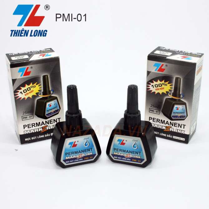 Mực Bút Lông Dầu Màu Đen 25ml Thiên Long