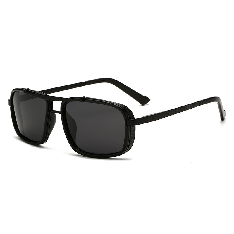 Men's Vintage UV400 Protectio Steampunk Polarized Rectangular Sunglasses