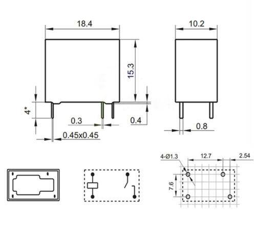 Hongfa Relay Rơ le 10A 12V (4 chân) HF32F-G-012-HS