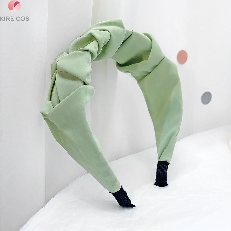 Băng đô cài tóc vải lụa xếp li siêu xinh - kireicos