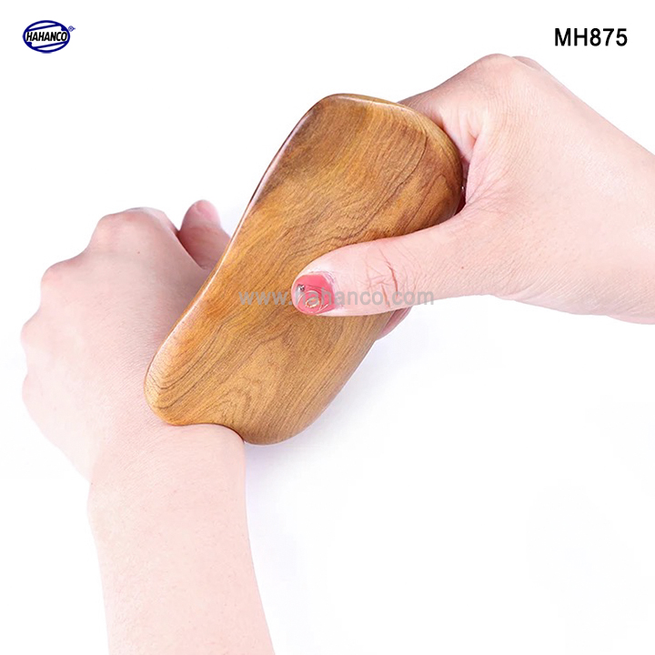 COMBO 2 Dụng cụ cạo gió mát xa bằng gỗ thơm (Bách xanh) mát xa nâng cơ mặt [MH875]