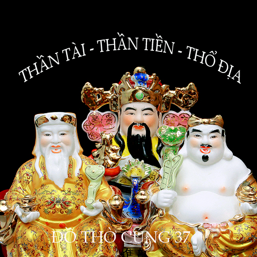 [ BỘ 3 ÔNG - MEN SỨ SIZE LỚN ] THẦN TÀI +THỔ ĐỊA + THẦN TIỀN [ CHIÊU TÀI TẤN BẢO ]