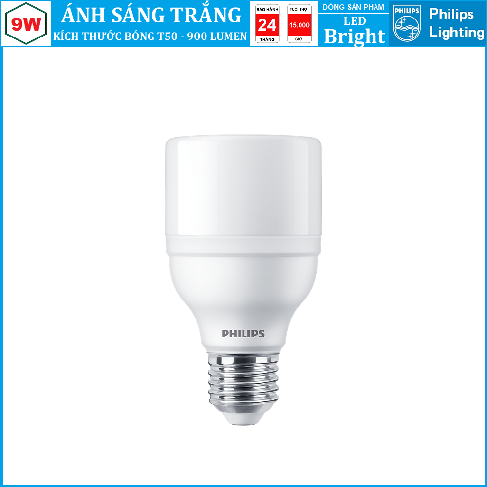 BÓNG ĐÈN LED BRIGHT PHILIPS 9W E27 1CT/12 APR ( THAY THẾ CHO BÓNG COMPACT )