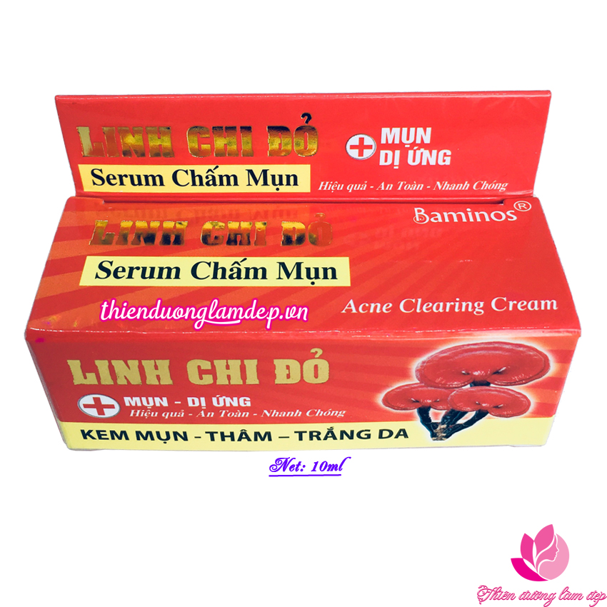 Serum chấm Mụn Thâm Trắng da LINH CHI ĐỎ - 10ml