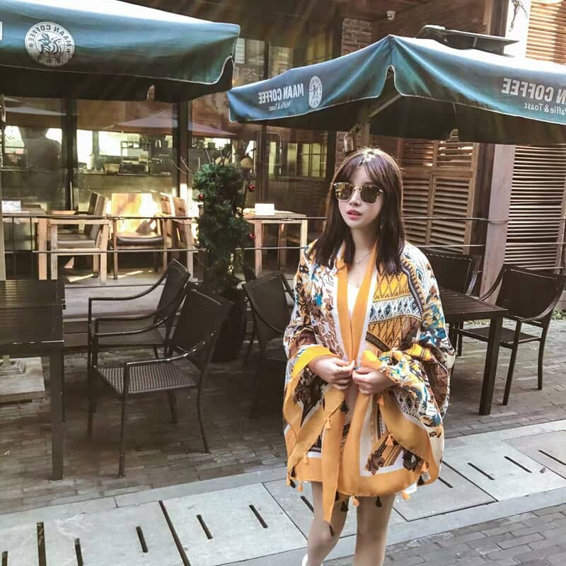 Khăn Choàng Boho Cao Cấp Loại Dày ( Ảnh Thật )