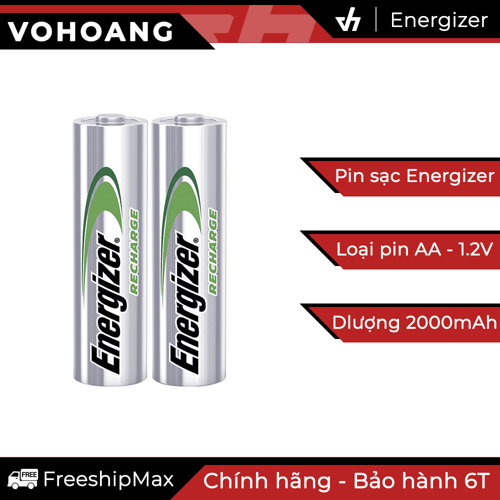 Bộ 2 Pin sạc Energizer TRAY 2000mAh