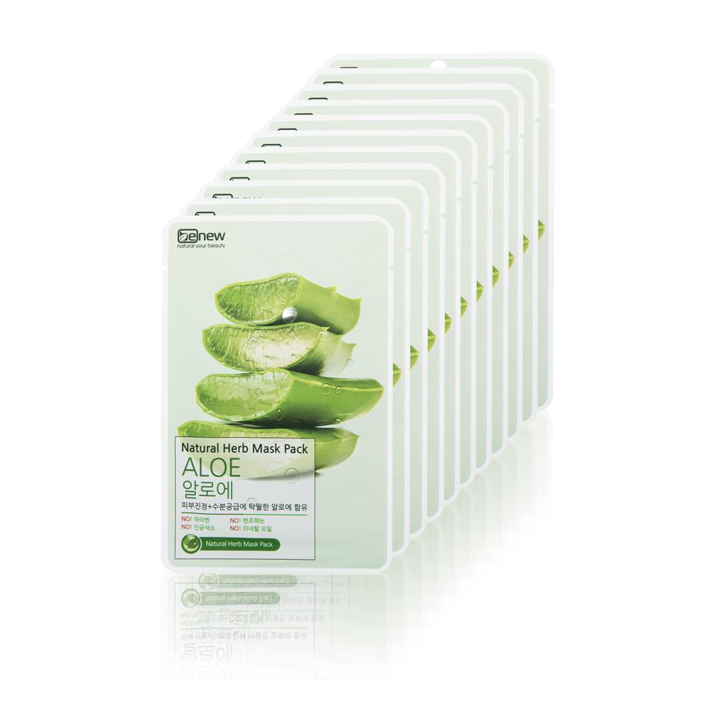 BỘ 10 MIẾNG ĐẮP MẶT NẠ BENEW NATURAL HERB MASK PACK - ALOE