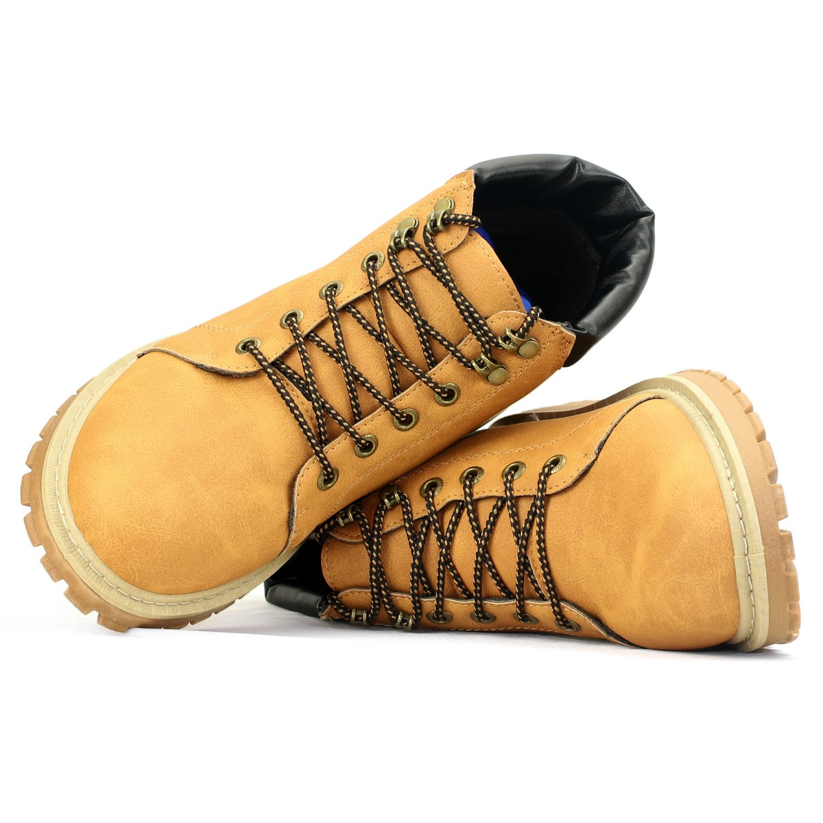 [HCM]Giày Bốt Cổ Cao Giả Da Màu Nâu BC04