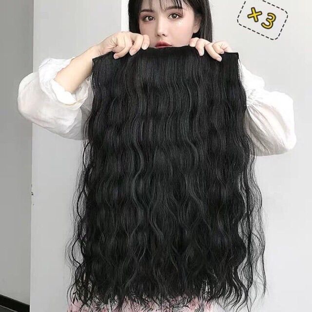 Tóc giả nữ kẹp 🥰freeship🥰 -tóc giả kẹp xù mì dài cao cấp