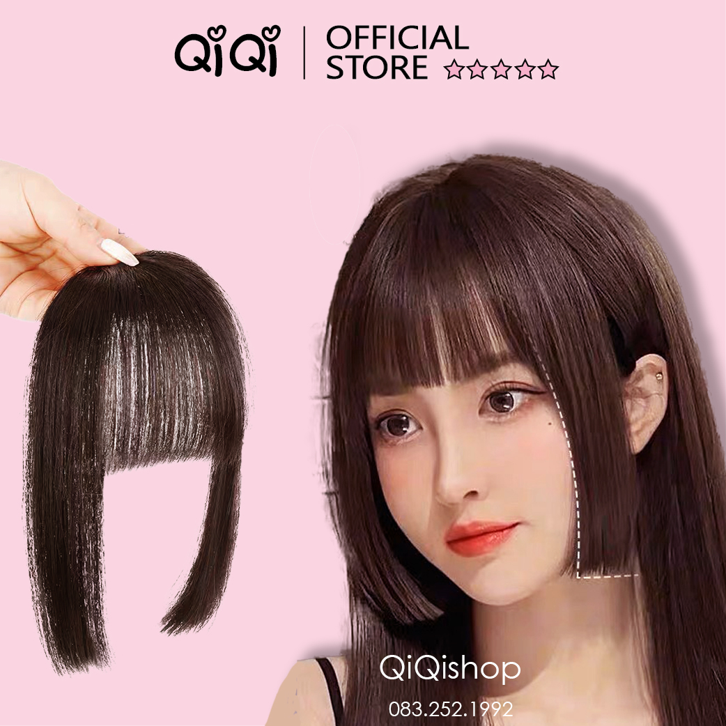 Tóc Mái Giả Bằng có Mai Dày phong cách Nhật Bản giống tóc thật Qiqishop