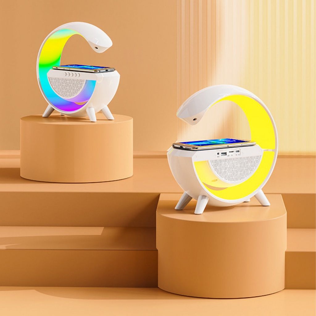 [HOT 2023] Loa Bluetooth BT2301 Thông Minh Chức Năng Sạc Không Dây , 7 Độ Sáng, Màu Trắng Tinh Tế Full Hộp, Loa Bluetooth BT2301 Đèn LED Theo Nhạc Cực Hay,  Loa Có Đèn Led 16 Triệu Màu Sắc Cực Chất Đậm Laz Police