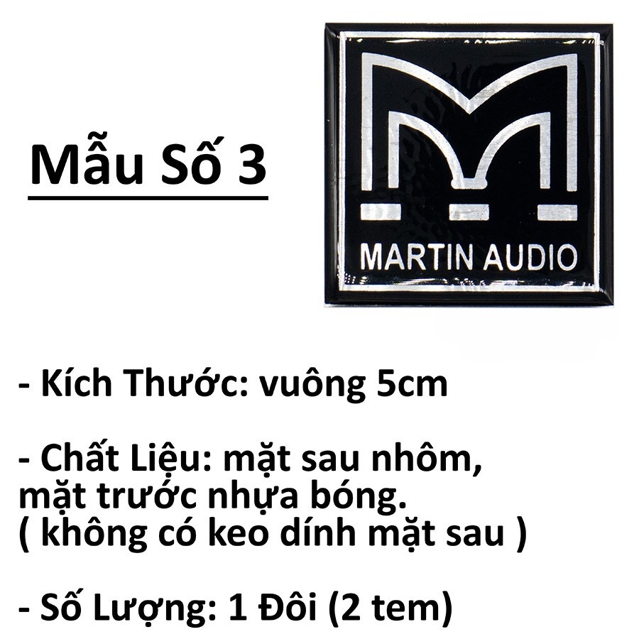 Logo Loa Martin Dán Loa Thùng - 2 Tem