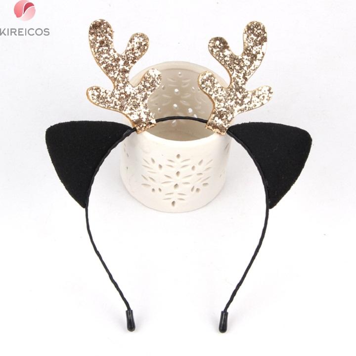 Bờm Cài Tóc Noel Sừng Lấp Lánh Dễ Thương