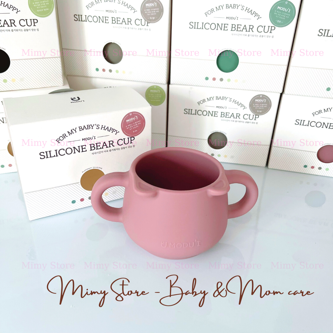 BLUEMAMA Cốc Gấu Silicone Có Tay Cầm