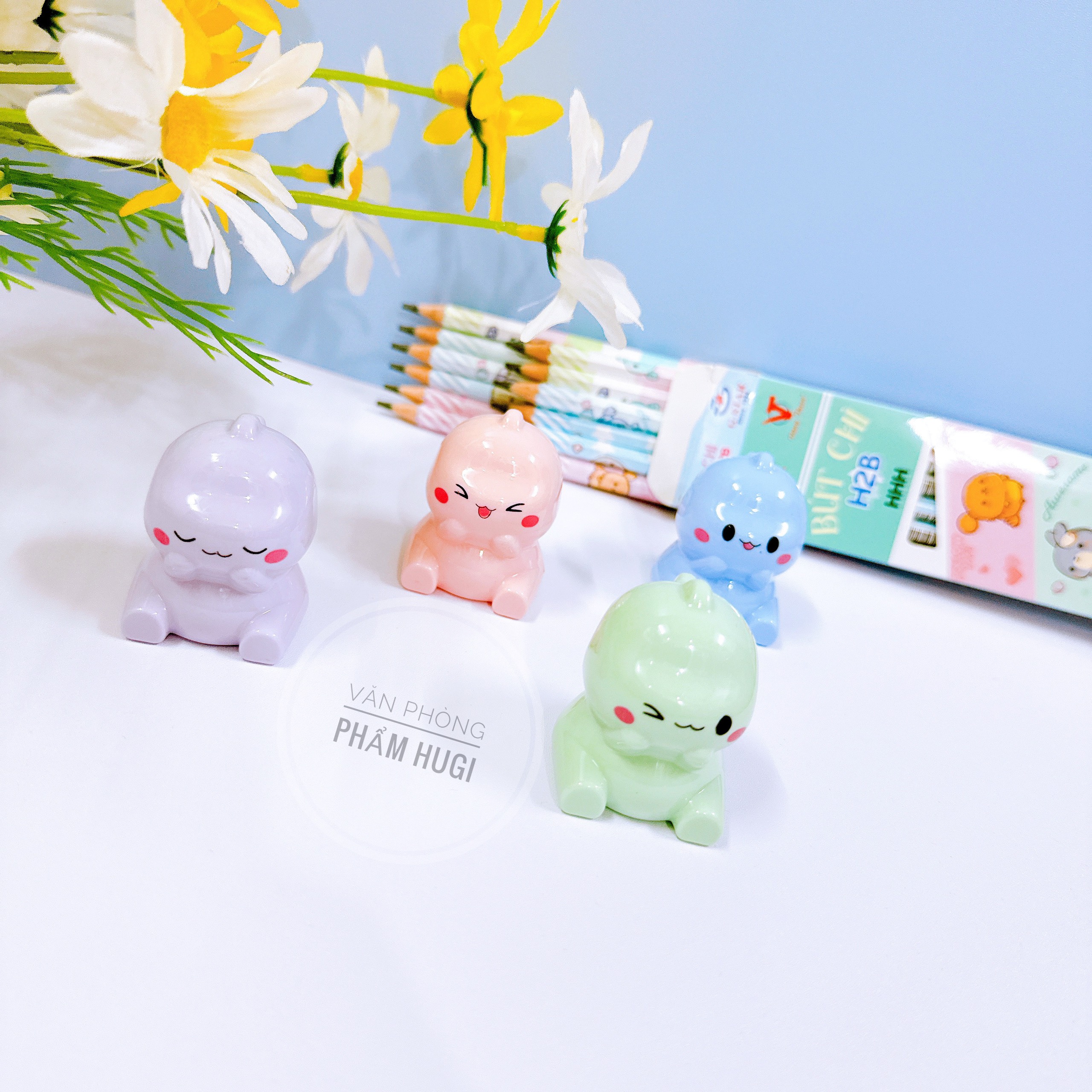 2 PCs cute dinosaur pencil sharpener