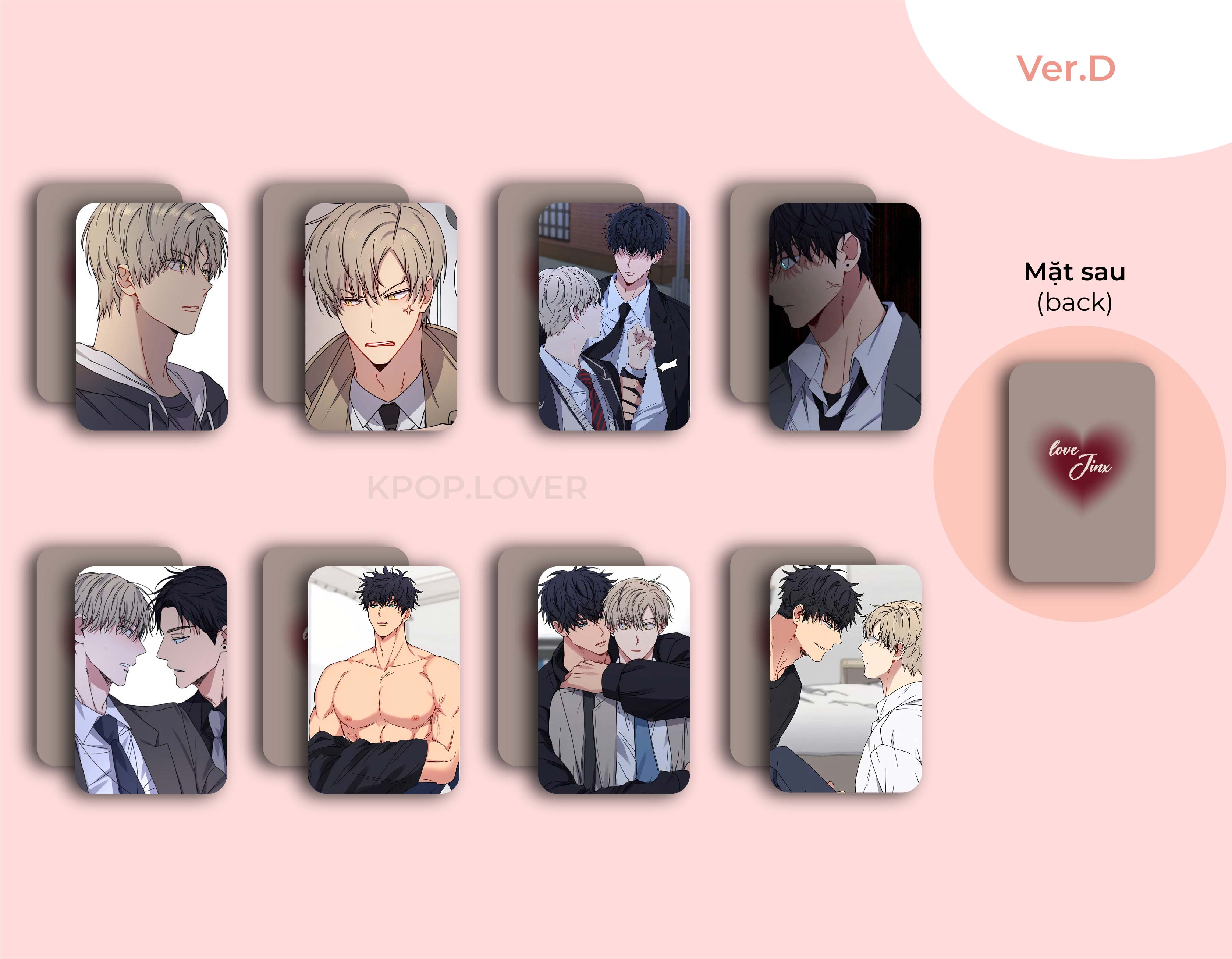 SET 8 CARD BO GÓC Love Jinx