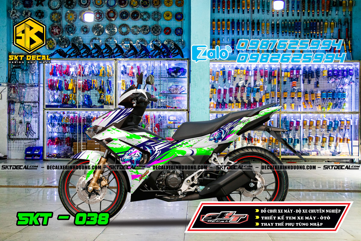 Tem trùm winner x v3 xanh bạc sư tử 038