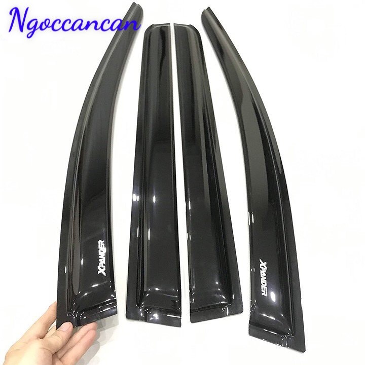 [Bọc hộp chống gãy] Vè che mưa Xpander [2019-2022]-chỉ Inox+Đen