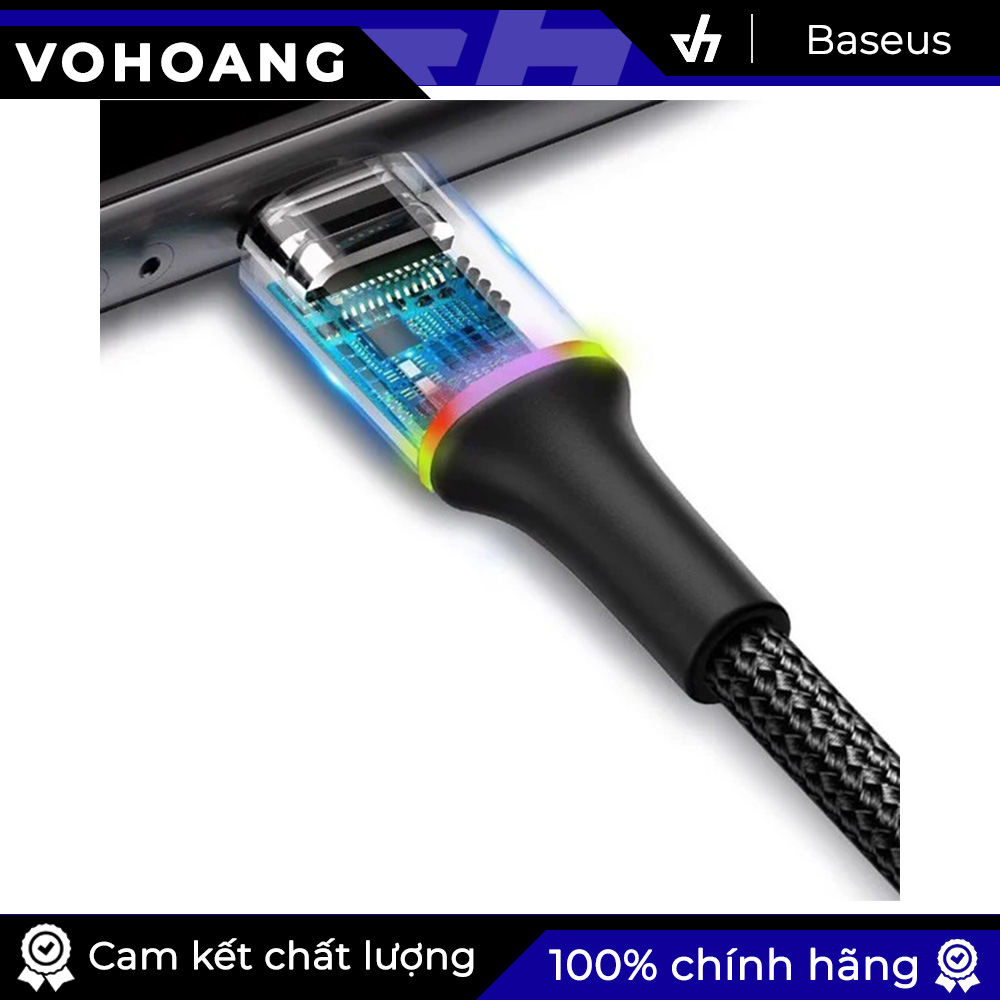 Cáp sạc nhanh siêu bền cho iPhone iPad Baseus Halo Data Lightning Cable LV551-1M