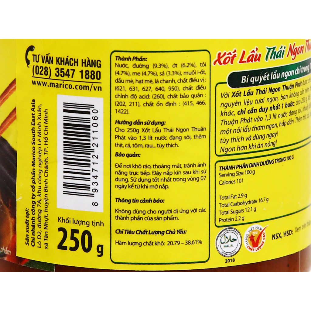Sốt lẩu thái Thuận Phát chai (250g)
