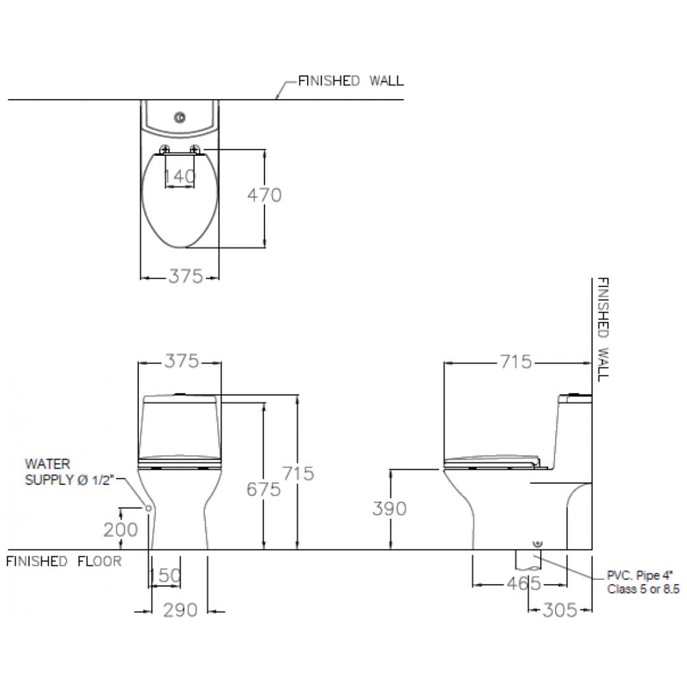 Bàn Cầu 1 Khối Micc