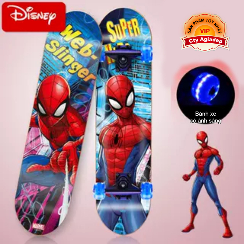 Mua Siêu ván trượt trẻ em cao cấp USA bánh xe ánh sáng Dispney Spiderman - Người nhện
