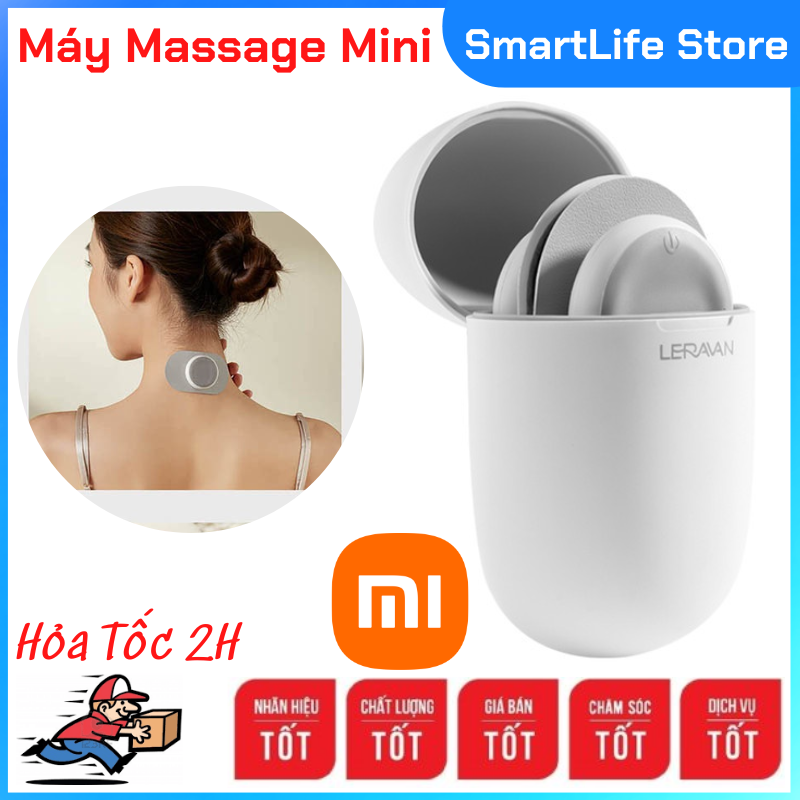 Massage machine mini Xiaomi leravan LJU8 massage stickers Mini through transmission mode pulse power integrated 6 mode độ massage