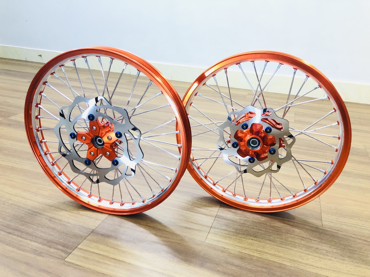 Bộ bánh căm Pô Yoshimura titannium thế hệ mới, nhập full system-bánh căm đùm trái khế ex150/ ex155 giá rẻ chính hãng nhập khẩu