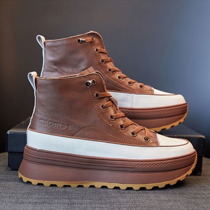 Giày Boot Đế Xuồng 7CM da pu PB390-4088