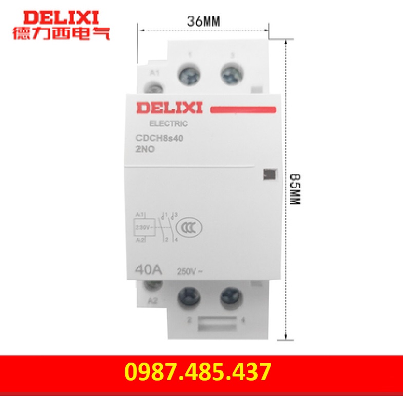 Khởi động từ 1 pha 220v 2p 40a, khởi động từ loại tốt 25a/40a