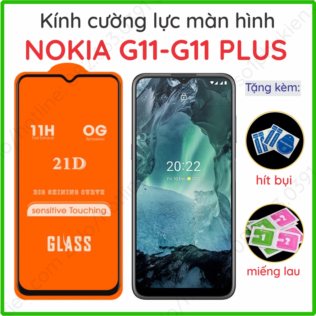 Kính cường lực Nokia G11 / G11+ full màn hình, full keo