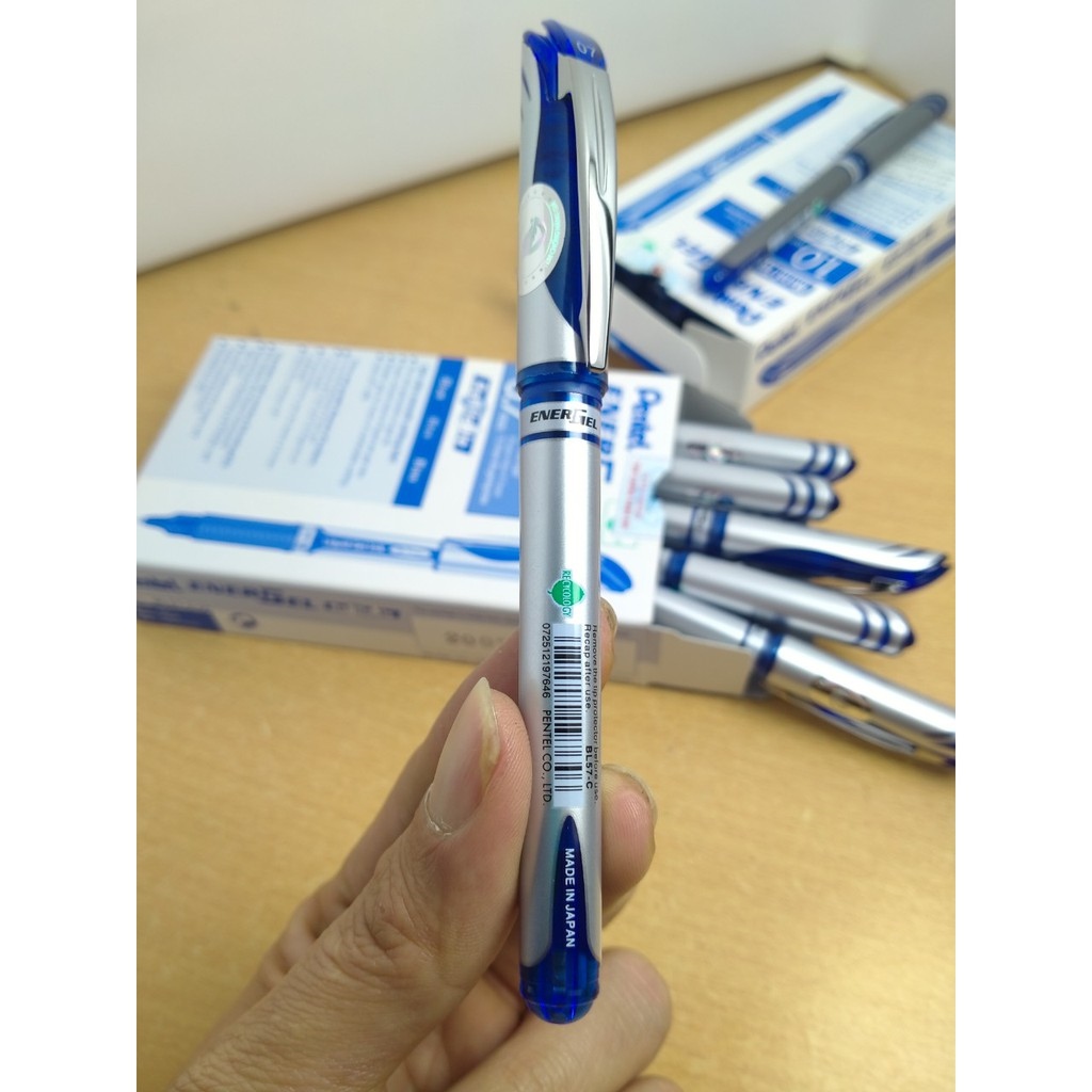 ♧☈ Bút mực gel Pentel energel nét 0.5 0.7 1.0mm màu mực Xanh/ Đỏ/ Đen. Ruột thay thế cho bút- Chính Hãng