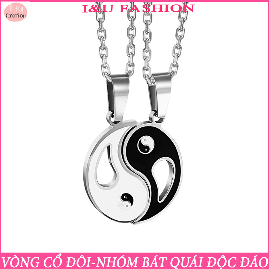 Vòng cổ dây chuyền đôi , nhóm UNISEX hình bát quái , âm dương ngũ hành chất liệu kim loại vô cùng độc đáo cá tính cho cả Nam và Nữ VC-52