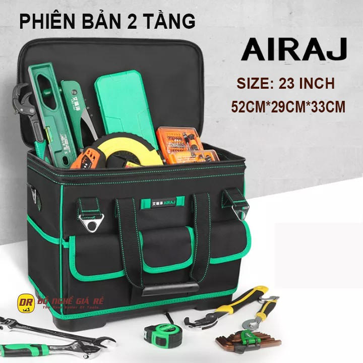 TÚI ĐỰNG ĐỒ NGHỀ TÚI ĐỰNG DỤNG CỤ SỬA CHỮA ĐIỆN CAO CẤP XUẤT NHẬT PHIÊN BẢN ĐẾ NHỰA SIÊU BỀN TẶNG HỘP ĐỰNG ỐC VÍT