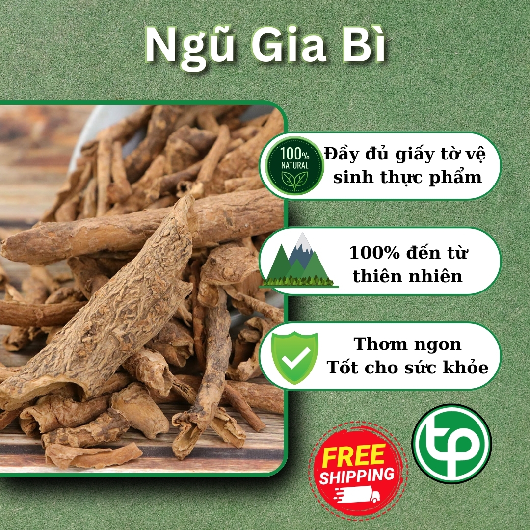 [TÚI LỚN 1KG]Ngũ gia bì sấy khô hàng công ty chất lượng cao - chuyên dùng để hỗ trợ cải thiện tình trạng đau nhứt xương khớp - Thảo Dược Tấn Phát