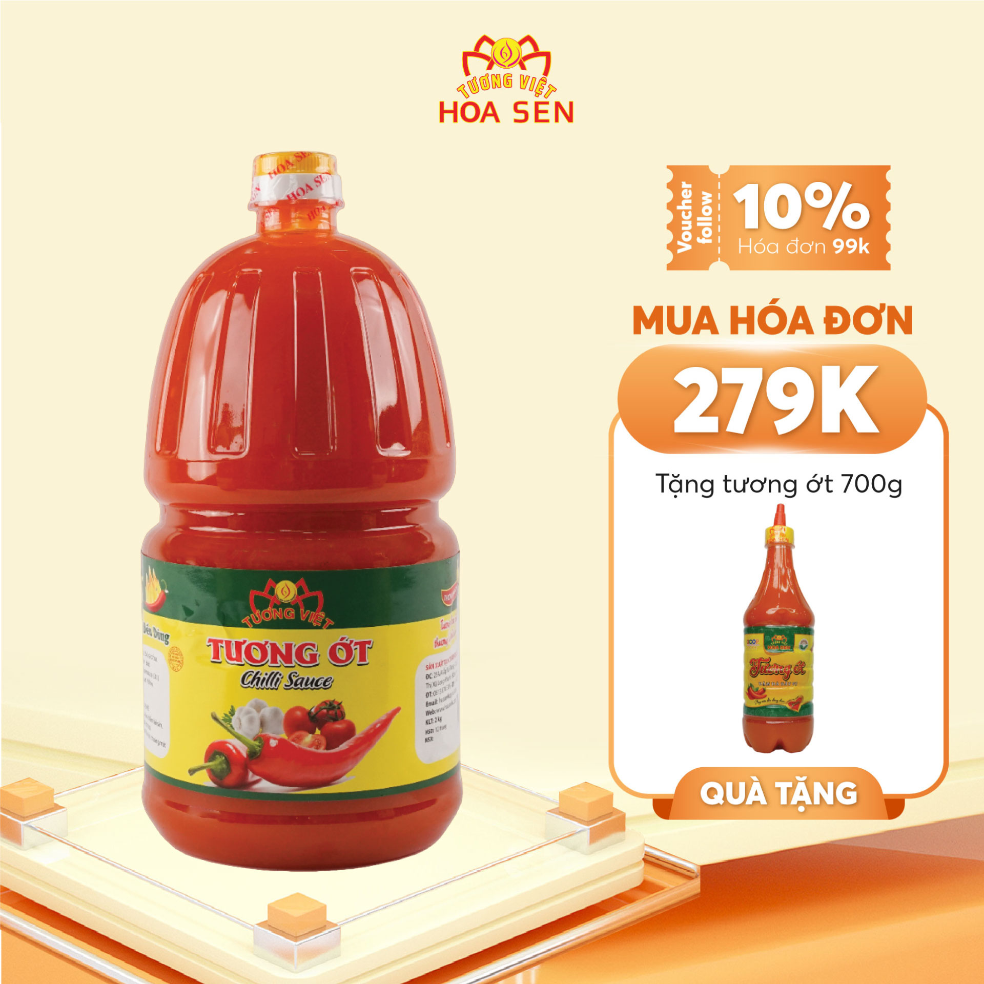 Tương Ớt Bình Pet 2kg