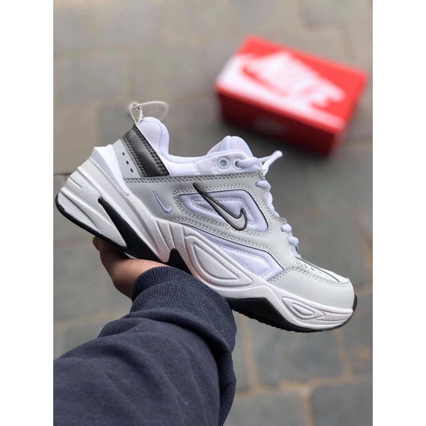 🔥Ảnh thật🔥 Giày sneaker m2k trắng gót đen