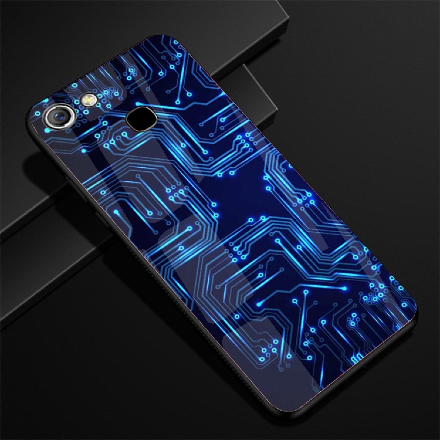 Ốp lưng kính vivo v7, v7+ hình in 3d sáng bóng cao cấp