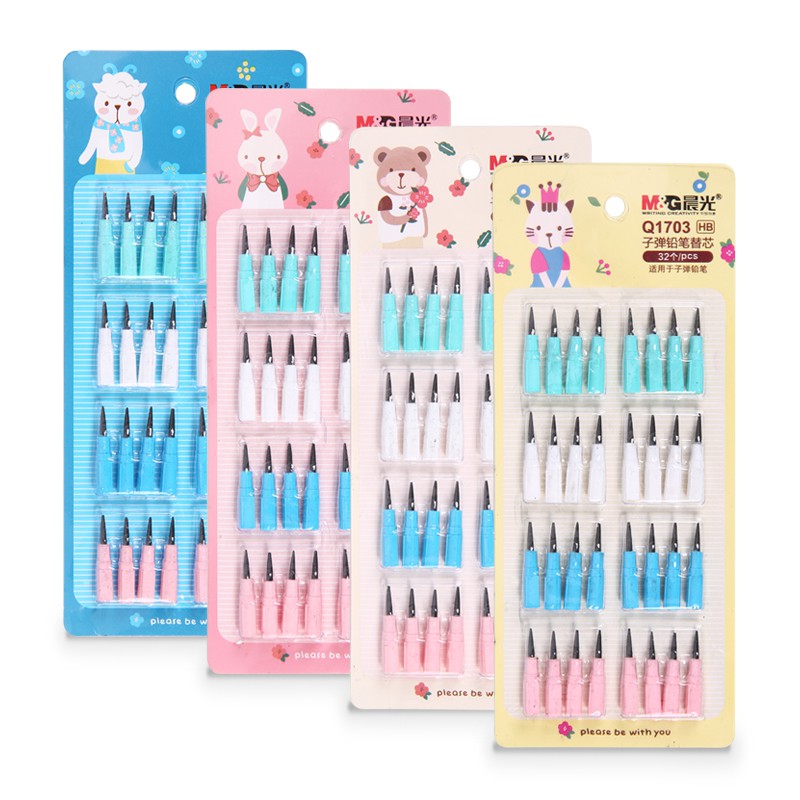 Ruột Bút Chì Khúc HB Nhiều Màu M&G ASLQ1703 (1 Vỉ 32 Khúc)